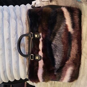 Betsey Johnson Fur satchel